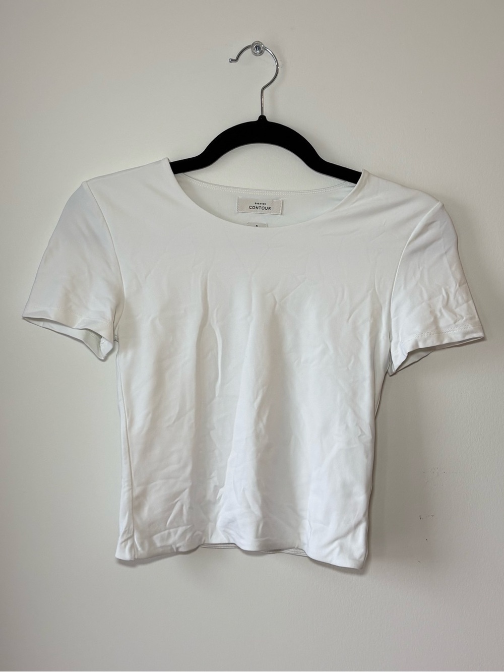 Babaton White Short-Sleeve Crewneck Tee